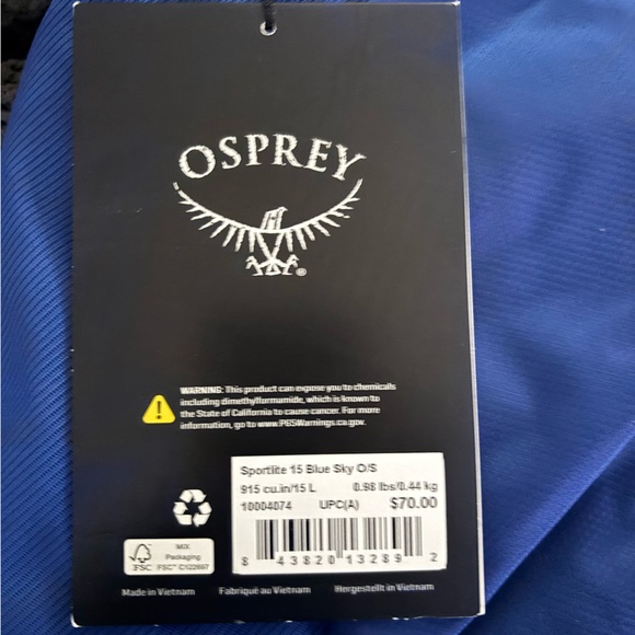 Osprey Sportlite 15- new with tags - Picture 2 of 9